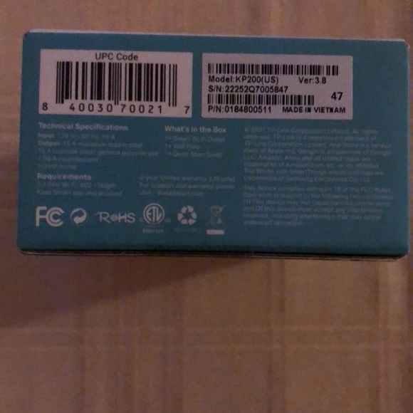 Kasa Smart Wi-Fi Outlet (2-outlet) NIB - Picture 5 of 6